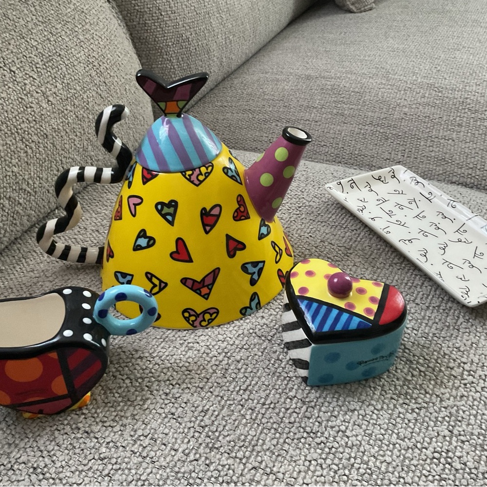 Colorful Heart Teapot